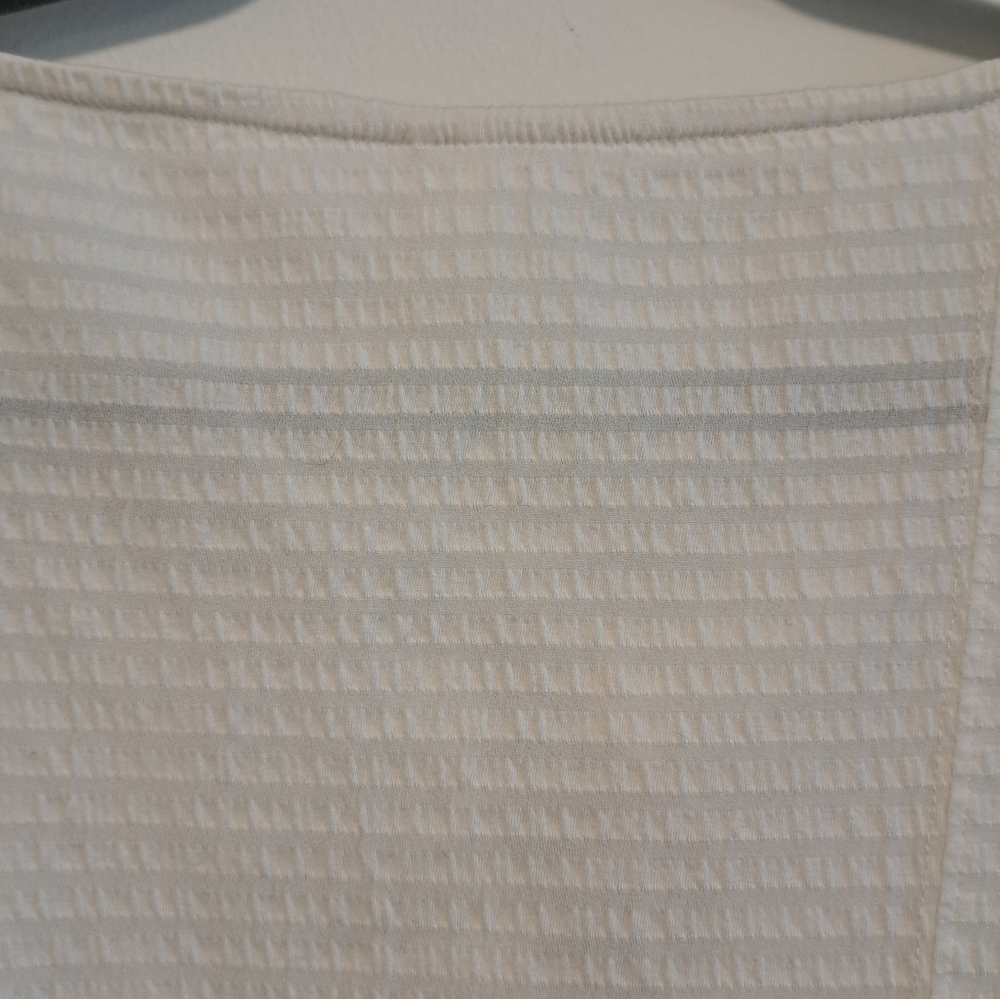 Anthropologie Rebecca Blouse Ivory Tie Neck Dolman Sleeve Top Women's Sz L - Picture 11 of 14